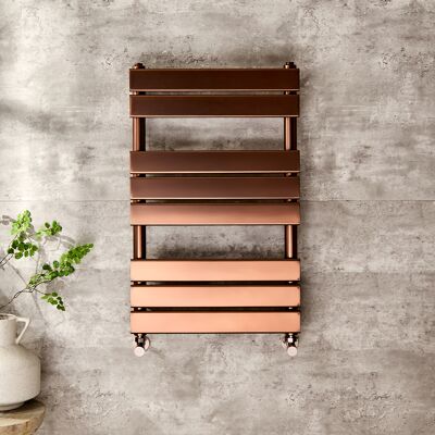 HudsonReed Scaldasalviette di Design - 800mm x 500mm - Rame Satinato - Lustro HudsonReed Scaldasalviette di Design - 800mm x 500mm - Rame Satinato - Lustro
