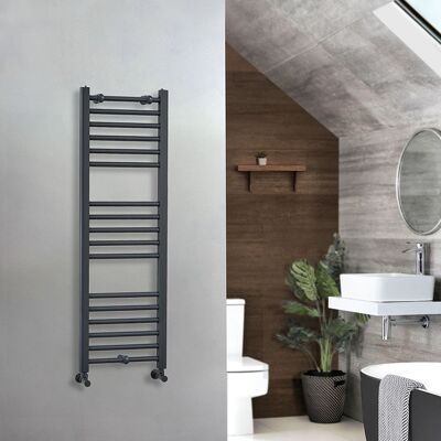 HudsonReed Scaldasalviette di Design Antracite - Termoarredo Bagno Piatto - 1200 x 400mm - 410W - Artle HudsonReed Scaldasalviette di Design Antracite - Termoarredo Bagno Piatto - 1200 x 400mm - 410W - Artle