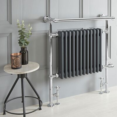 HudsonReed Scaldasalviette Misto Antracite Elizabeth 930x790mm - Termostato E Copricavi HudsonReed Scaldasalviette Misto Antracite Elizabeth 930x790mm - Termostato E Copricavi