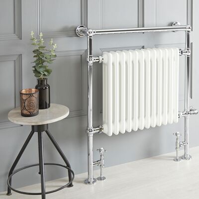 HudsonReed Scaldalviette Misto Bianco Elizabeth - 930 x 790mm - Scelta di Termostati HudsonReed Scaldalviette Misto Bianco Elizabeth - 930 x 790mm - Scelta di Termostati