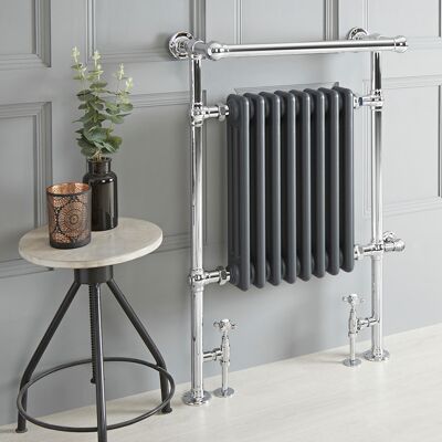 HudsonReed Scaldalviette Misto Antracite Elizabeth - 930 x 620mm - Scelta di Termostati & Copri Cavo HudsonReed Scaldalviette Misto Antracite Elizabeth - 930 x 620mm - Scelta di Termostati & Copri Cavo