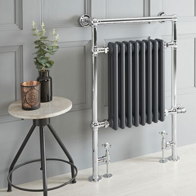 HudsonReed Scaldalviette Misto Antracite Elizabeth - 930 x 620mm - Scelta di Termostati & Copri Cavo HudsonReed Scaldalviette Misto Antracite Elizabeth - 930 x 620mm - Scelta di Termostati & Copri Cavo