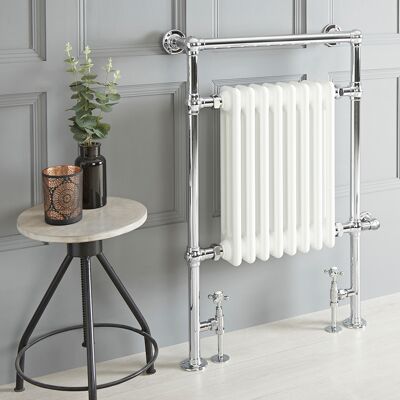 HudsonReed Scaldalviette Misto Bianco Elizabeth - 930 x 620mm - Scelta di Termostati HudsonReed Scaldalviette Misto Bianco Elizabeth - 930 x 620mm - Scelta di Termostati