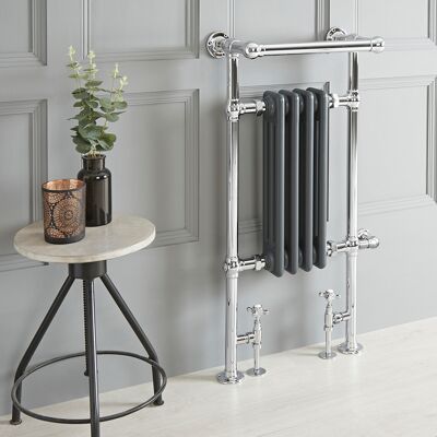HudsonReed Scaldalviette Misto Antracite Elizabeth - 930 x 450mm - Scelta di Termostati & Copri Cavo HudsonReed Scaldalviette Misto Antracite Elizabeth - 930 x 450mm - Scelta di Termostati & Copri Cavo