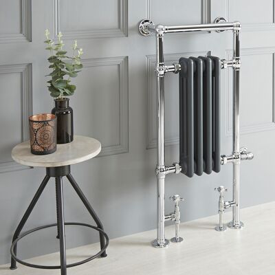 HudsonReed Scaldalviette Misto Antracite Elizabeth - 930 x 450mm - Scelta di Termostati & Copri Cavo HudsonReed Scaldalviette Misto Antracite Elizabeth - 930 x 450mm - Scelta di Termostati & Copri Cavo