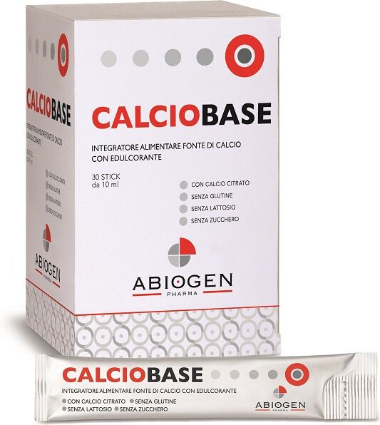 Abiogen Pharma Spa Calciobase 30 Stick Da 10 Ml Senza Zuccheri Aggiunti Senza Glutine E Senza Lattosio