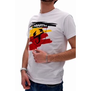 Abarth T-shirt Uomo Bianco In Con Chiusura Con S