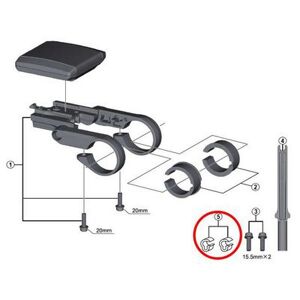 Shimano Cable Holding Kit Di2 Cover/hose 2 Units Cover Cap Nero