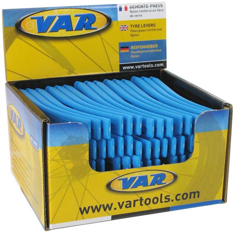 Var Display Box 25 Sets 3 Tyre Levers Tool Blu