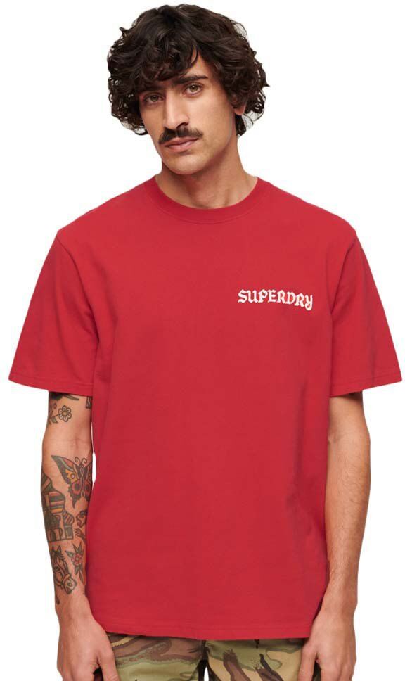 Superdry Tattoo Graphic Loose Short Sleeve T-shirt Rosso S Uomo Rosso S