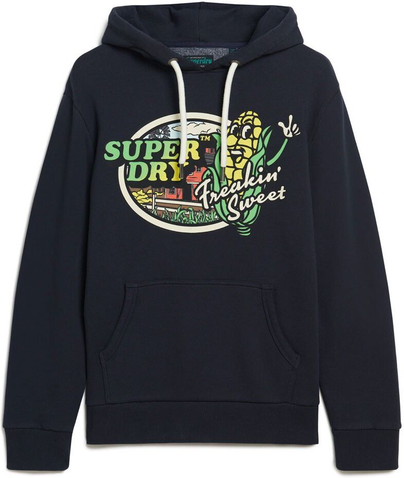 Superdry Neon Travel Graphic Loose Hoodie Verde M Uomo Verde M