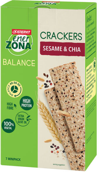 Enervit Spa Enerzona Crackers Sesamo E Chia 175 Grammi Enervit Spa Enerzona Crackers Sesamo E Chia 175 Grammi
