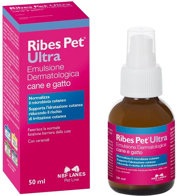 N.B.F. Lanes Srl Ribes Pet Ultra Emulsione Dermatologica Spray 50 Ml N.B.F. Lanes Srl Ribes Pet Ultra Emulsione Dermatologica Spray 50 Ml