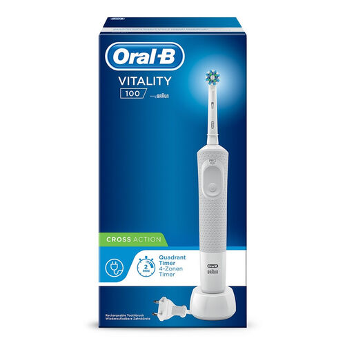 Procter & Gamble Srl Oral-B Power Vitality D100 Crossact Bianco