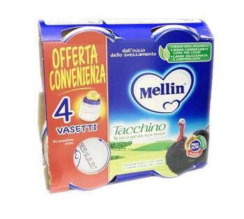 Mellin Omogeneizzato Tacchino 4x80 G Mellin Omogeneizzato Tacchino 4x80 G