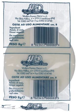 Wafers Farma Decor Srl Ostie Alimentari 8cm 1 Busta Wafers Farma Decor Srl Ostie Alimentari 8cm 1 Busta