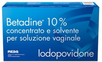 Meda Pharma Spa Betadine 10% Concentrato E Solvente Per Soluzione Vaginale 5 Flaconi Con Fialette E Cannule Meda Pharma Spa Betadine 10% Concentrato E Solvente Per Soluzione Vaginale 5 Flaconi Con Fialette E Cannule