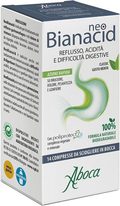 Aboca Spa Societa' Agricola Neobianacid 45 Compresse Masticabili Aboca Spa Societa' Agricola Neobianacid 45 Compresse Masticabili
