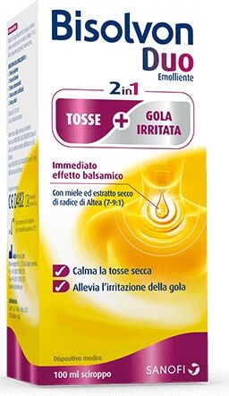 Sanofi Spa Bisolvon Duo Sciroppo Emolliente 100 Ml Sanofi Spa Bisolvon Duo Sciroppo Emolliente 100 Ml