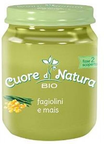 Heinz Italia Spa Cuore Di Natura Omogeneizzati Fagiolini & Mais Bio 110 G