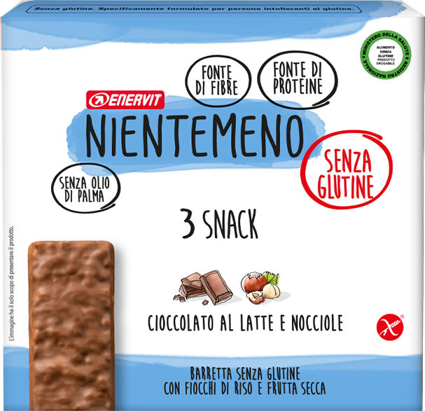 Enervit Spa Nientemeno Bar Cioccolato Al Latte Nocciole 3 X 33 G Enervit Spa Nientemeno Bar Cioccolato Al Latte Nocciole 3 X 33 G