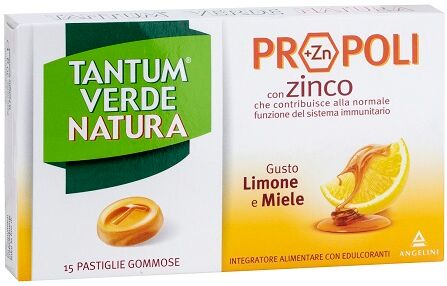Angelini Spa Tantum Verde Natura Pastiglie Gommose Limone & Miele 30 G Angelini Spa Tantum Verde Natura Pastiglie Gommose Limone & Miele 30 G