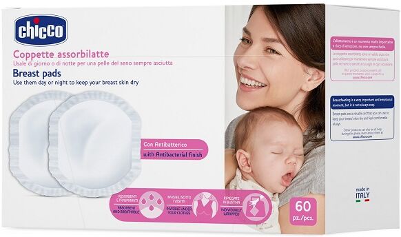Chicco Coppetta Assorbilatte Antibatterica 60 Pezzi Chicco Coppetta Assorbilatte Antibatterica 60 Pezzi