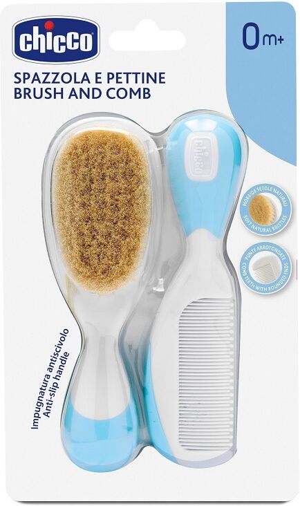 Chicco Spazzola + Pettine Azzurro Chicco Spazzola + Pettine Azzurro