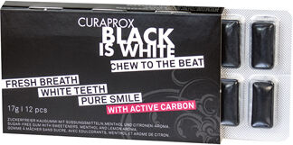 Curaden Ag Curaprox Black Is White To Go Chewing Gum Sleeve 12 Pezzi