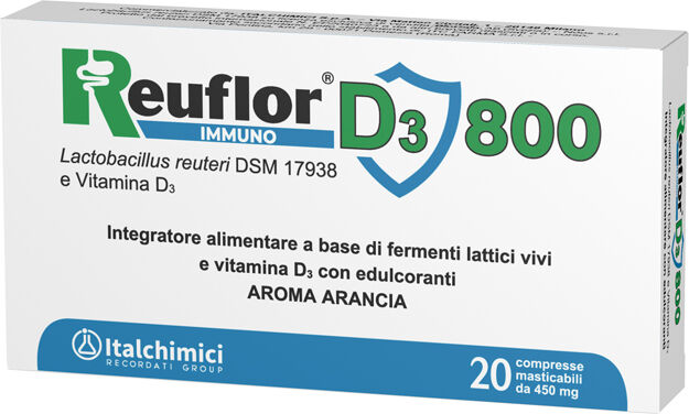 Italchimici Spa Reuflor D3 800 20 Compresse Masticabili Aroma Arancia Italchimici Spa Reuflor D3 800 20 Compresse Masticabili Aroma Arancia