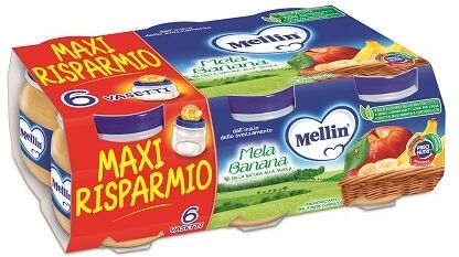 Mellin Spa Mellin Omogeneizzato Mela Banana 100 G 6 Pezzi Mellin Spa Mellin Omogeneizzato Mela Banana 100 G 6 Pezzi
