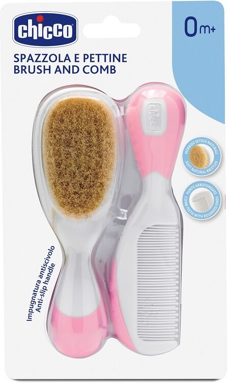 Chicco Spazzola + Pettine Rosa Chicco Spazzola + Pettine Rosa