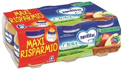 Mellin Spa Mellin Omogeneizzato Mela 100 G 6 Pezzi Mellin Spa Mellin Omogeneizzato Mela 100 G 6 Pezzi