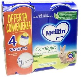 Mellin Spa Mellin Omogeneizzato Coniglio 4x80 G Mellin Spa Mellin Omogeneizzato Coniglio 4x80 G