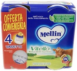 Mellin Spa Mellin Omogeneizzato Vitello 4 Pezzi X 80 G Mellin Spa Mellin Omogeneizzato Vitello 4 Pezzi X 80 G