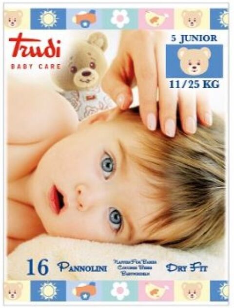 Silc Spa Trudi Baby Care Pannolino Dry Fit Junior 11/25 Kg 16 Pezzi Silc Spa Trudi Baby Care Pannolino Dry Fit Junior 11/25 Kg 16 Pezzi