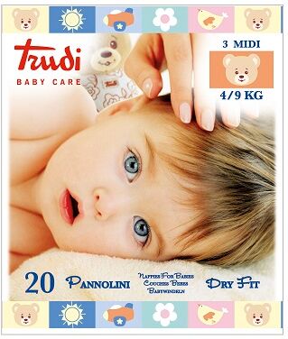 Silc Spa Trudi Baby Care Pannolini Dry Fit Midi 4/9 Kg 20 Pezzi Silc Spa Trudi Baby Care Pannolini Dry Fit Midi 4/9 Kg 20 Pezzi