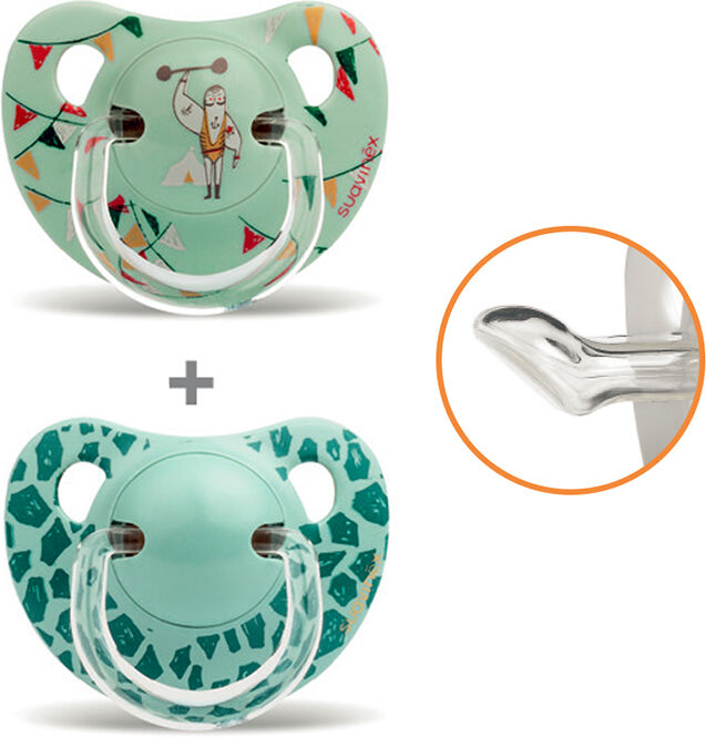 Exclusivas Rimar S.L. Suavinex Succhietto Anatomico S 6/18 Mesi Forzuto Verde 2 Pezzi Exclusivas Rimar S.L. Suavinex Succhietto Anatomico S 6/18 Mesi Forzuto Verde 2 Pezzi