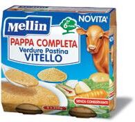 Mellin Pappa Completa Vitello 250 G 2 Pezzi Mellin Pappa Completa Vitello 250 G 2 Pezzi