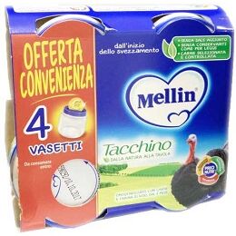 Mellin Omogeneizzato Tacchino 4x80 G Mellin Omogeneizzato Tacchino 4x80 G