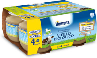 Humana Italia Spa Humana Omogeneizzato Vitello Bio 4 X 80 G Humana Italia Spa Humana Omogeneizzato Vitello Bio 4 X 80 G