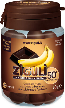 Falqui Prodotti Farmac. Srl Ziguli Gelee Gusto Banana E Cioccolato Fondente 60% 20 Confetti 60 G