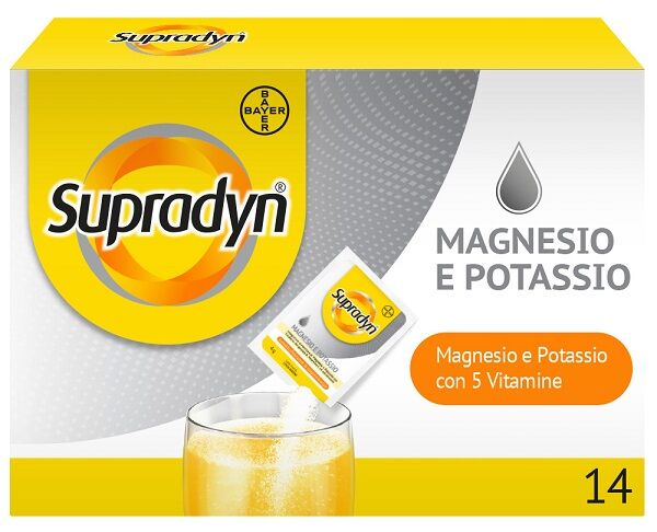 Bayer Spa Supradyn Magnesio Potassio Senza Zucchero 14 Bustine 4 G
