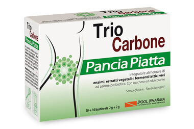 Pool Pharma Srl Triocarbone Pancia Piatta 10 + 10 Bustine