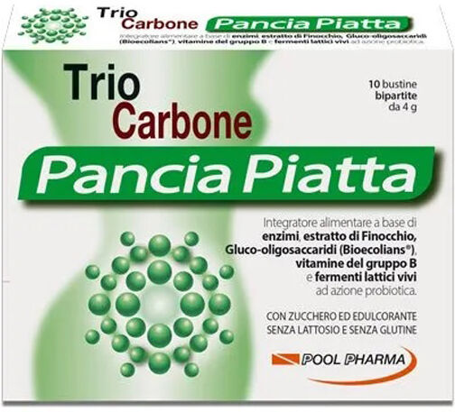 Pool Pharma Srl Triocarbone Pancia Piatta 10 + 10 Bustine Pool Pharma Srl Triocarbone Pancia Piatta 10 + 10 Bustine
