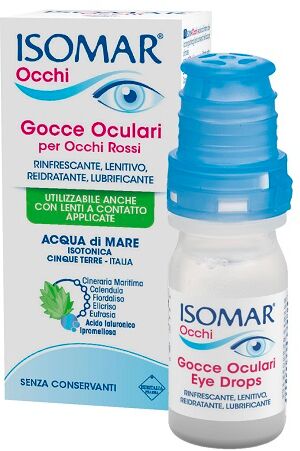 Euritalia Pharma (Div.Coswell) Isomar Occhi Gocce Oculari All'Acido Ialuronico 0,20% 10 Ml Senza Conservanti Euritalia Pharma (Div.Coswell) Isomar Occhi Gocce Oculari All'Acido Ialuronico 0,20% 10 Ml Senza Conservanti