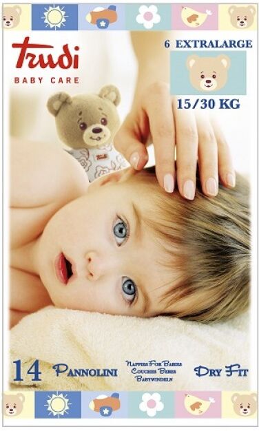 Silc Spa Trudi Baby Care Pannolino Dry Fit Xl 15/30 Kg 14 Pezzi Silc Spa Trudi Baby Care Pannolino Dry Fit Xl 15/30 Kg 14 Pezzi