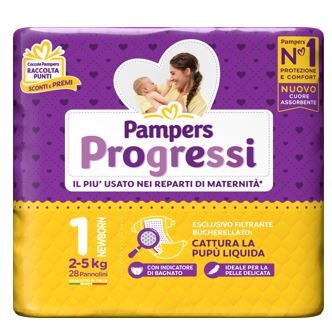 Fater Spa Pampers Progressi Newborn Pannolino 1 2-5kg 28 Pezzi Fater Spa Pampers Progressi Newborn Pannolino 1 2-5kg 28 Pezzi