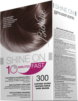 I.C.I.M. (Bionike) Internation Bionike Shine On Fast Trattamento Colorante Capelli Castano Scuro 300 Flacone 60 Ml + Tubo 60 Ml I.C.I.M. (Bionike) Internation Bionike Shine On Fast Trattamento Colorante Capelli Castano Scuro 300 Flacone 60 Ml + Tubo 60 Ml
