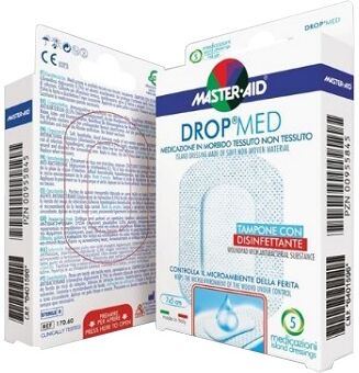 Pietrasanta Pharma Spa Medicazione Compressa Autoadesiva Dermoattiva Ipoallergenica Aerata Master-Aid Drop Med 10x12 5 Pezzi Pietrasanta Pharma Spa Medicazione Compressa Autoadesiva Dermoattiva Ipoallergenica Aerata Master-Aid Drop Med 10x12 5 Pezzi